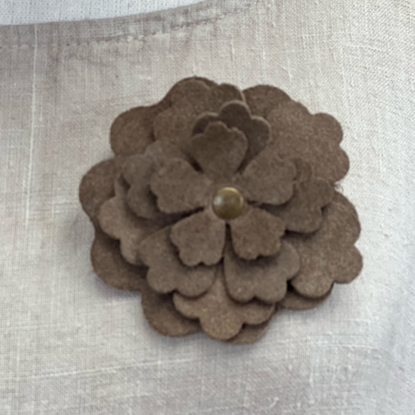 Handmade Suede Brooch