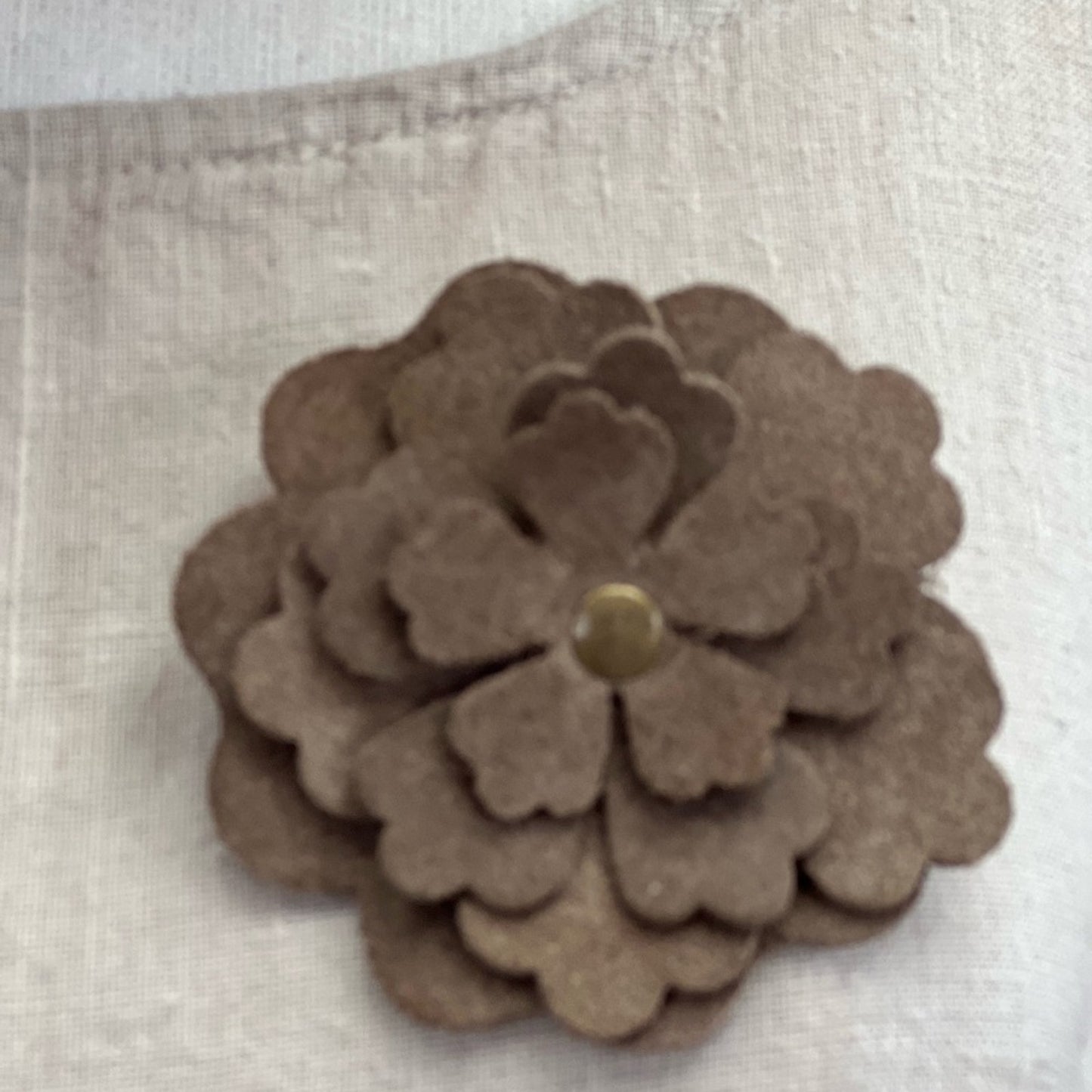 Handmade Suede Brooch