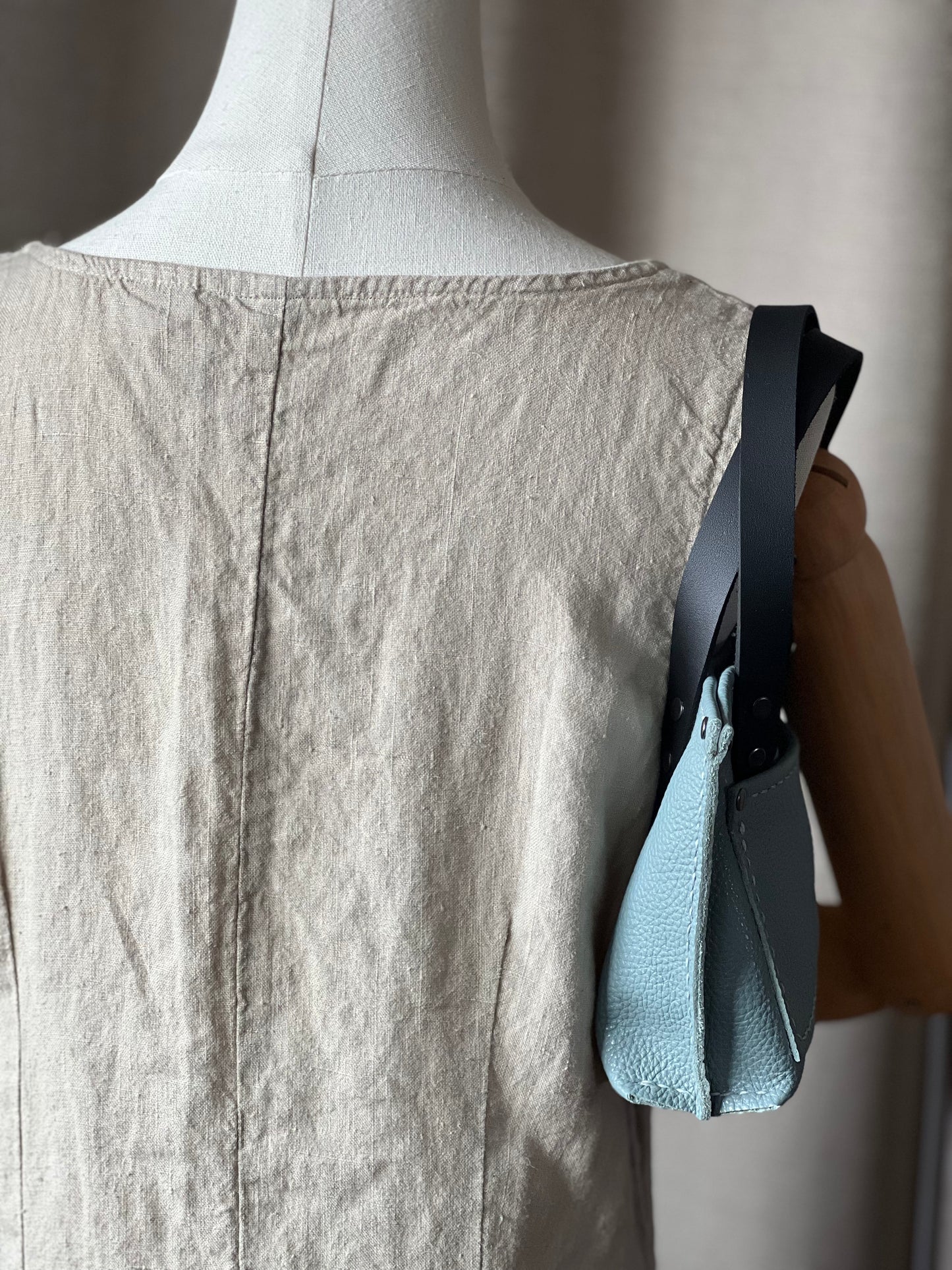 Handmade Small Leather Tote Bag