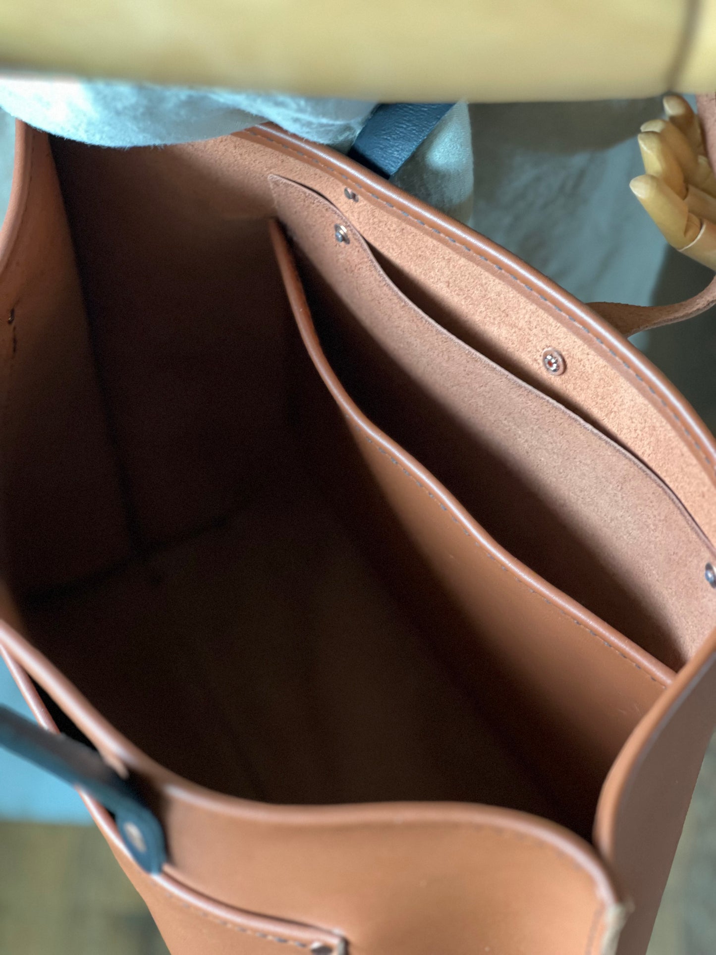 Handmade Engraved Leather Tote Bag