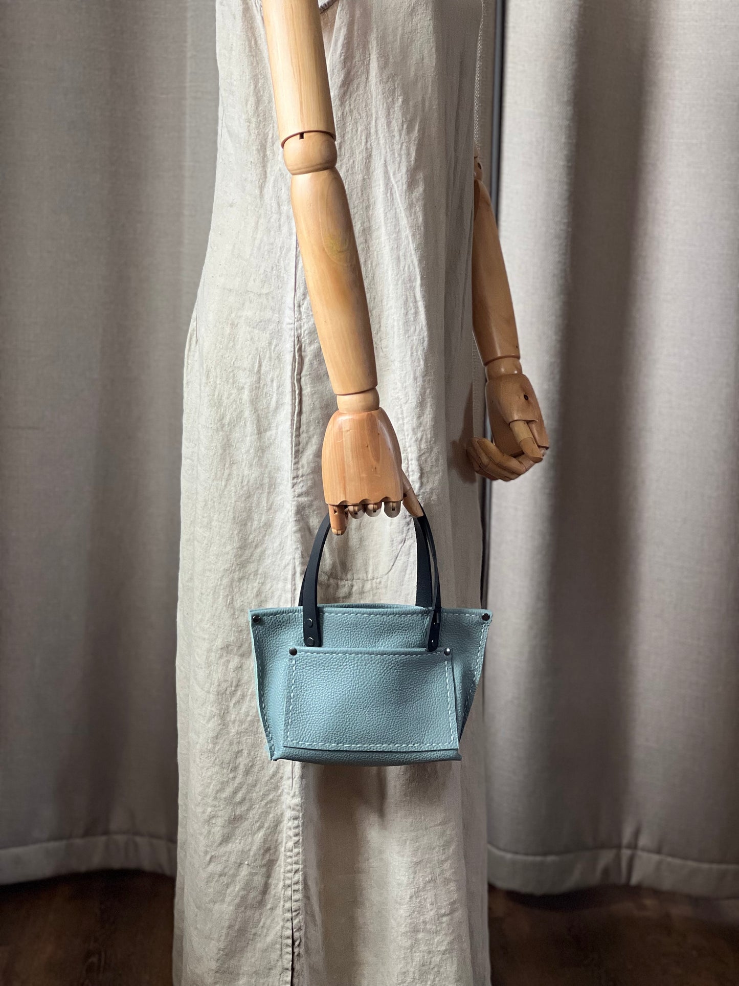 Handmade Small Leather Tote Bag