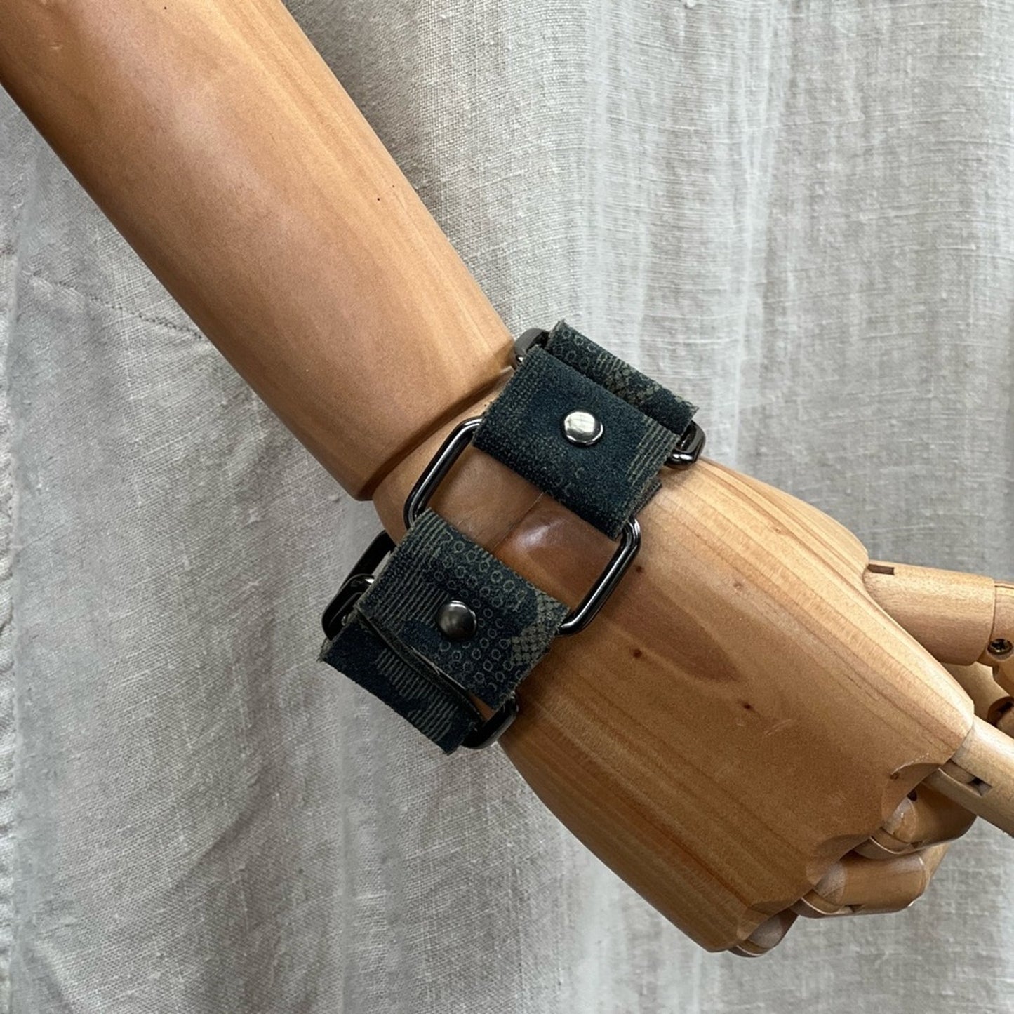 Handmade Camouflage Leather Cuff