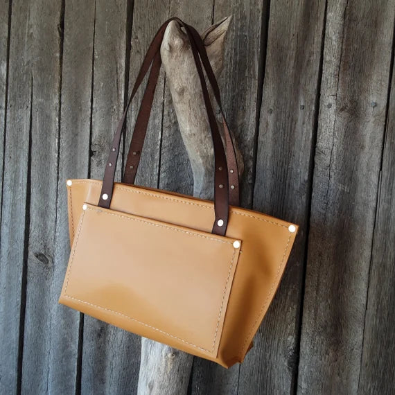 Handmade Leather Tote Bag - leatherbyanka