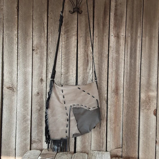 Leather Crossover Messenger Handbag - leatherbyanka