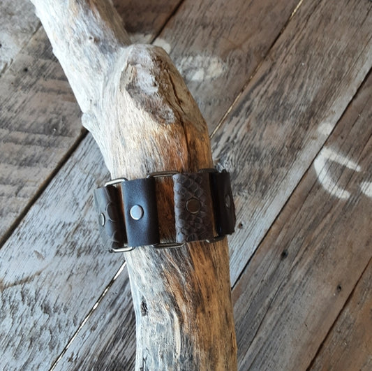 Handmade Brown Leather Bracelet - leatherbyanka