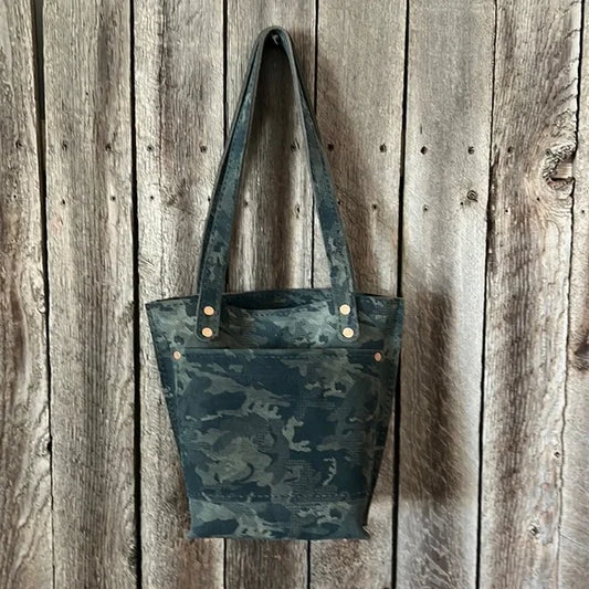 Leather Camouflage Tote Bag - leatherbyanka