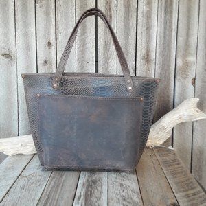 Handmade Leather Tote Bag - leatherbyanka