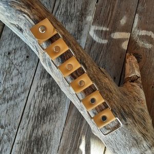 Handmade Yellow Leather Bracelet - leatherbyanka