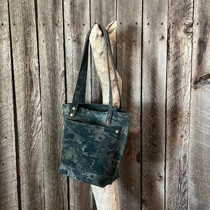 Leather Camouflage Tote Bag - leatherbyanka