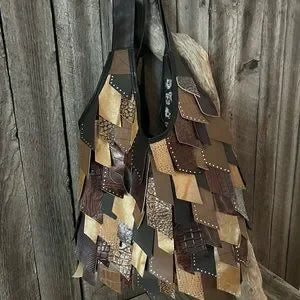Handmade Burgundy Ostrich Leather Bag