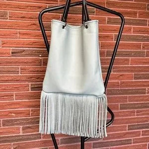 Leather Fringe Tote Bag - leatherbyanka