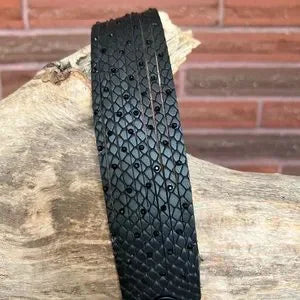 Handmade Leather Bracelet Black - leatherbyanka