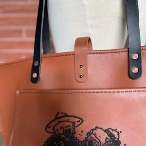 Handmade Engraved Leather Tote Bag - leatherbyanka